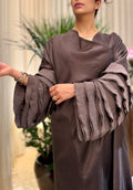 CHOCOLATE PLEATED ABAYA