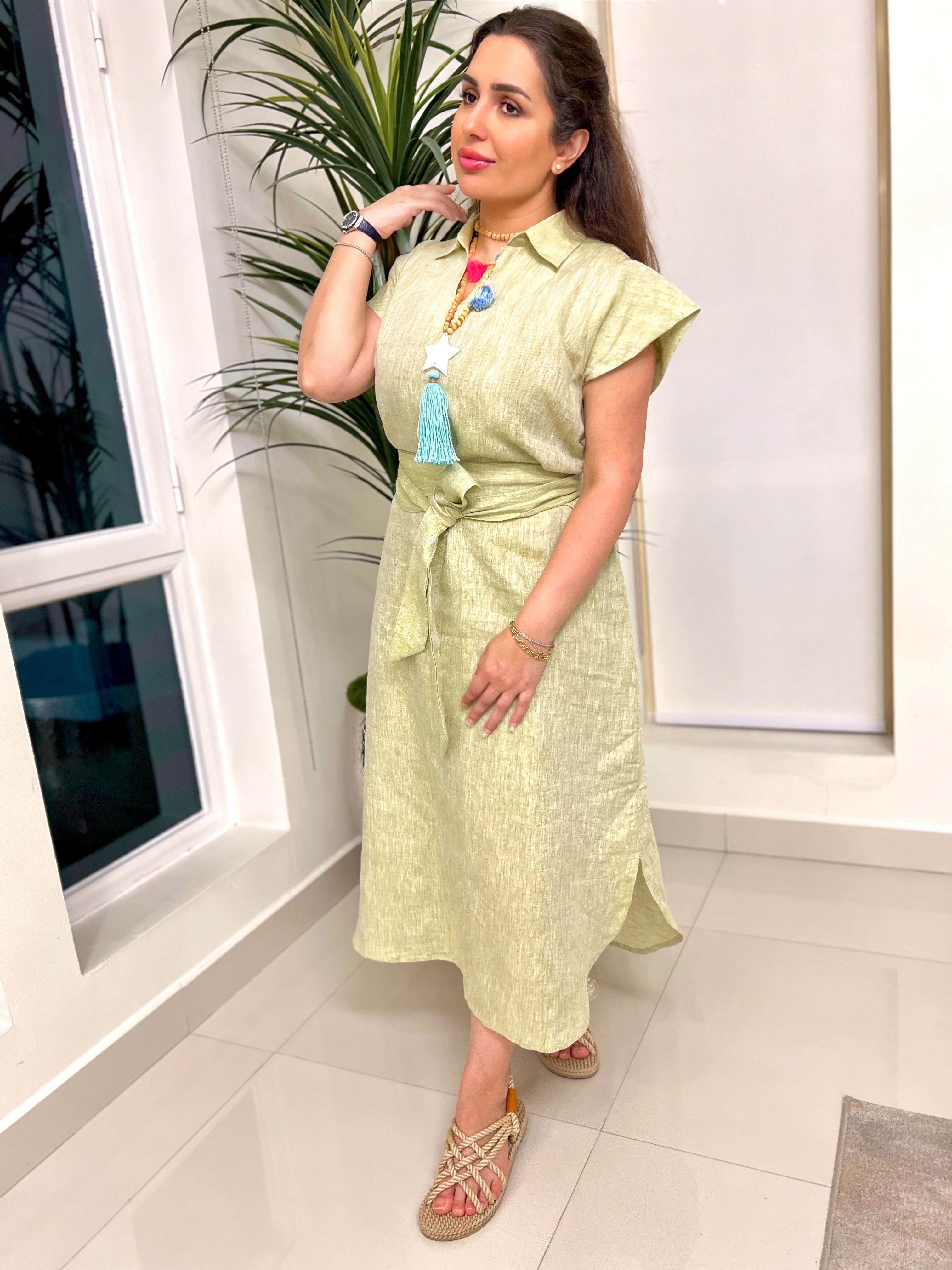 Riviera Shirt Linen Dress