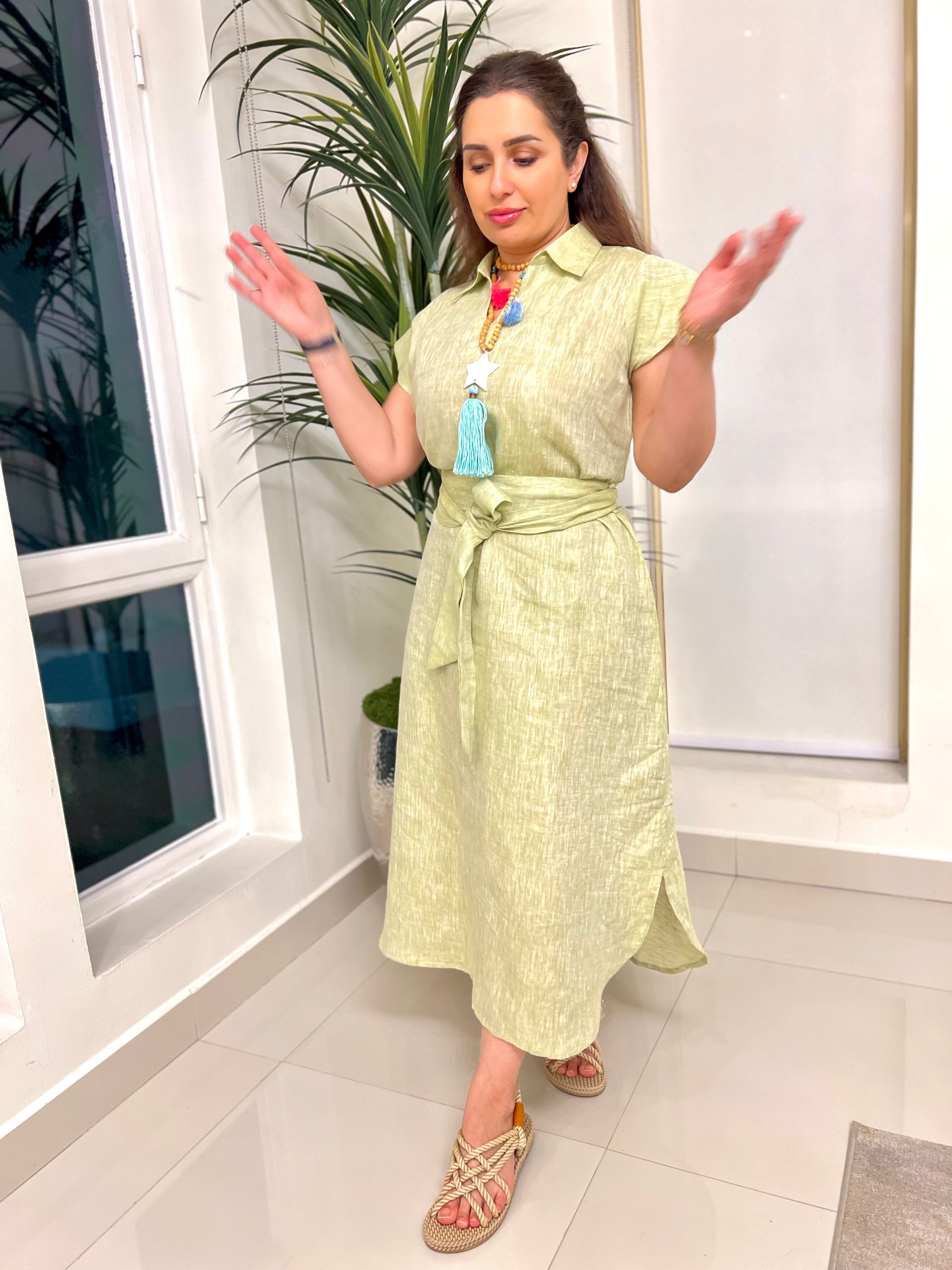 Riviera Shirt Linen Dress