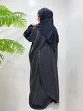Black Zari Embroidered Abaya